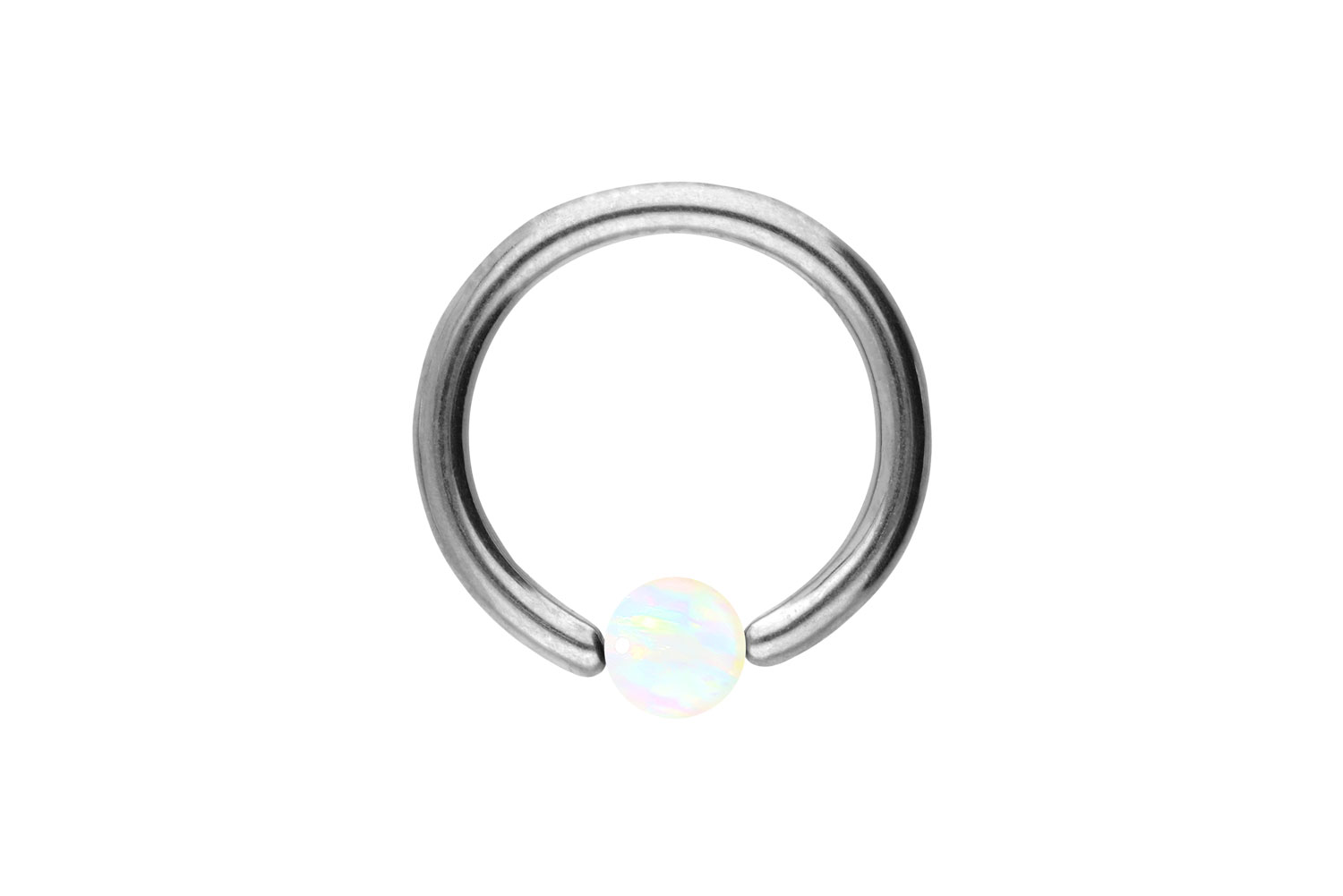 Chirurgenstahl Klemmkugelring Piercing SYNTHETISCHER OPAL
